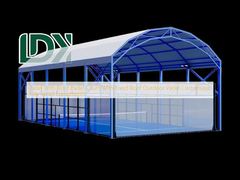 Padel With Roof Padel Court With Fixed Roof Outdoor Padel Customized Size Sport Equipments