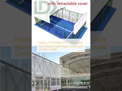 Factory Price Padel With Retractable Roof Electric Padel Roof Customized Outdoor Padel