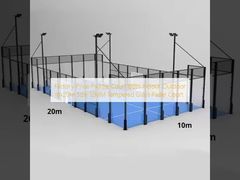 Factory Price Paddle Court Both Indoor Outdoor 10x20M Size 12MM Tempered Glass Padel Court
