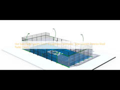 Hot Sale Padel Sports Court Equipment Panoramic Type Custom Exterior Roof Padel Court
