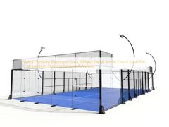  Wind Pressure Resistant Glass Ribbed Panel Tennis Court Ideal For Competition Training Leisure Activities
