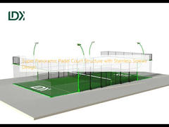 Super Panoramic Padel Court Structure with Stainless Screws Design