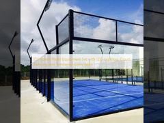 Complete Padel Equipment Set with LED Lighting, Court Fencing and Tempered Glass Walls