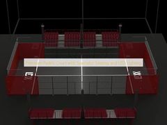 Premium Padels Court with Spectator Seating and LED Lighting