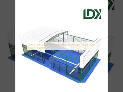 20m X 10m Outdoor Retractable Roof Padel Court Padel Court Equipment