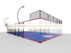 Heavy-Duty Padel Court with Tempered Glass Wall for Club & Sports Center