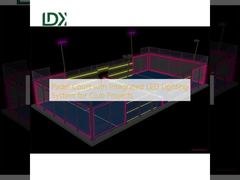 Padel Court with Integrated LED Lighting System for Club Projects