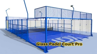 Стеклянный теннисный корт Pro Padel, прочный для использования на открытом воздухе