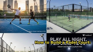 Замедленная съемка строительства площадки для игры в падель (от начала до конца)