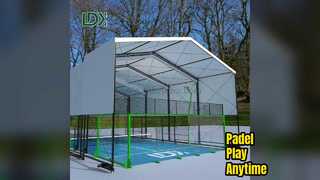 Custom Design Padel Court Roof with Anti-Corrosion Steel Frame