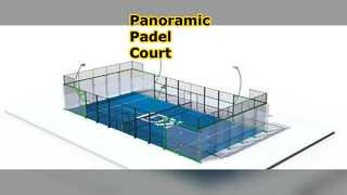 Factory Direct 360° Panoramic Padel Court with Steel Structure Frame