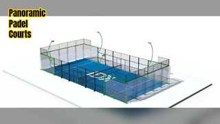 Custom Size 360° Panoramic Padel Court for Commercial Projects